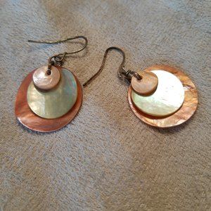 Multi-color Shell dangle earrings